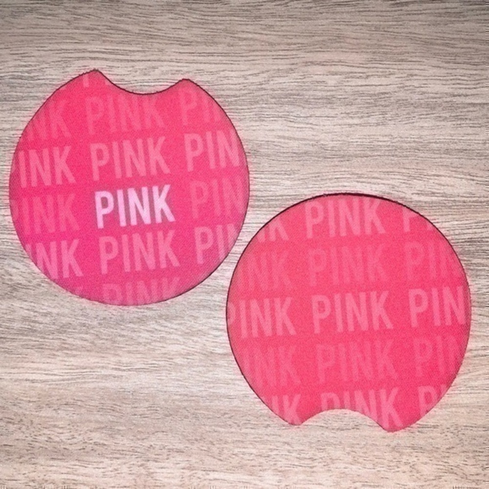 Victoria’s Secret Pink car coasters 2pack new